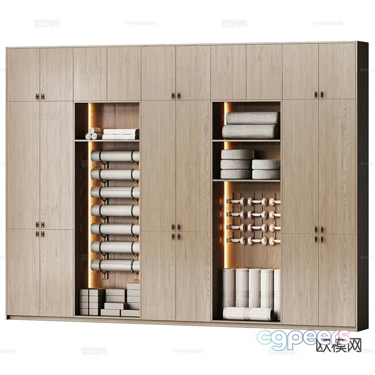 Log style wardrobe 3D model
