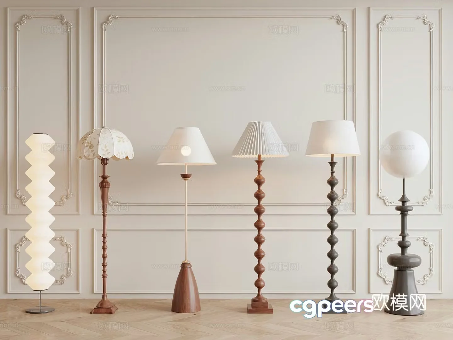 French floor lamp 3d model