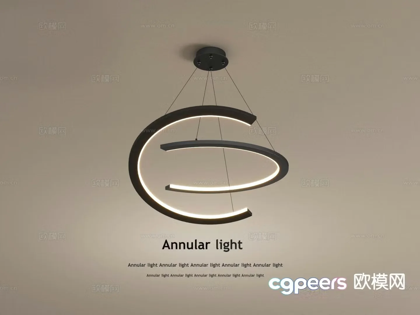Creative chandelier ring chandelier 3d model