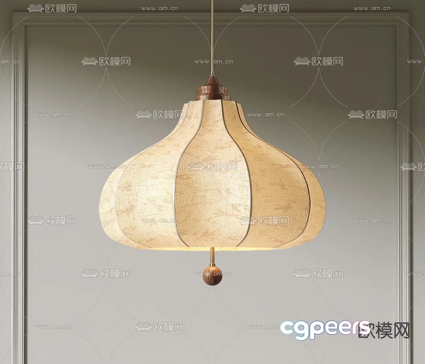 Medieval style chandelier fabric chandelier 3d model