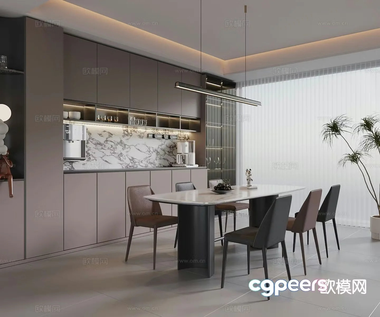 Italian restaurant 3d model