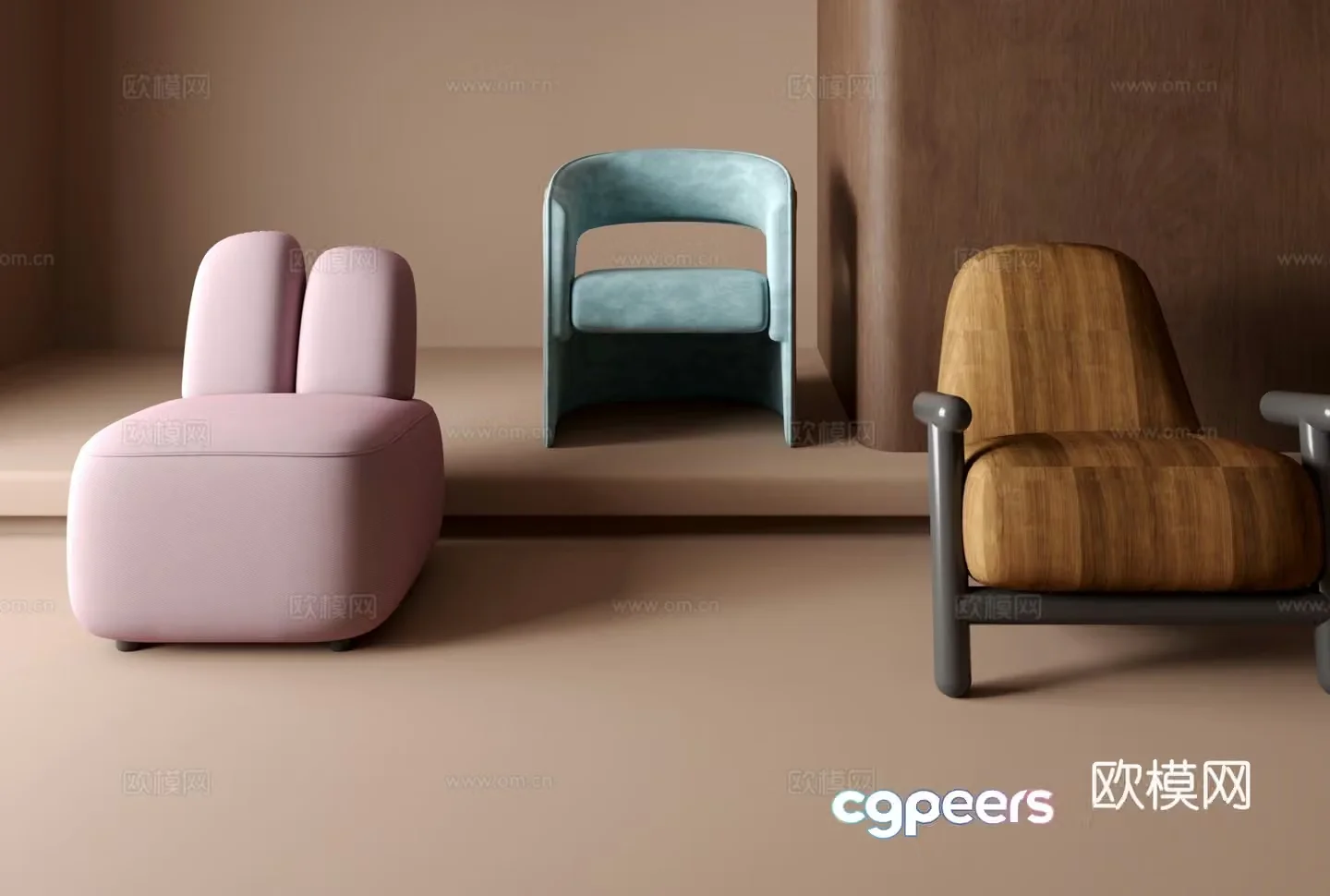 Single sofa 3d model