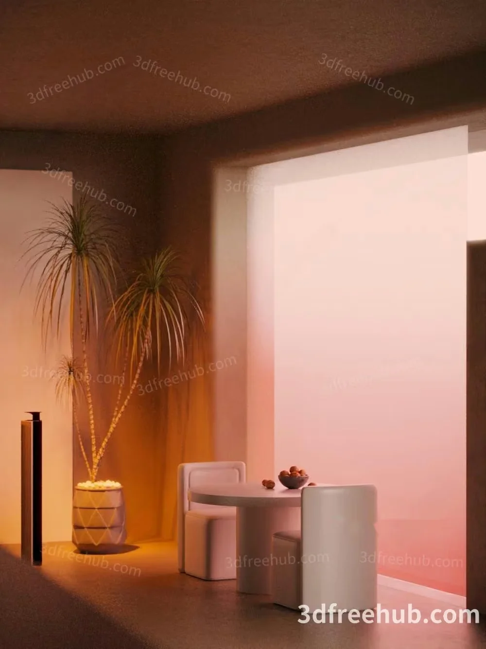 Modern Living Room 3D Model – 19393 – VRAY Render