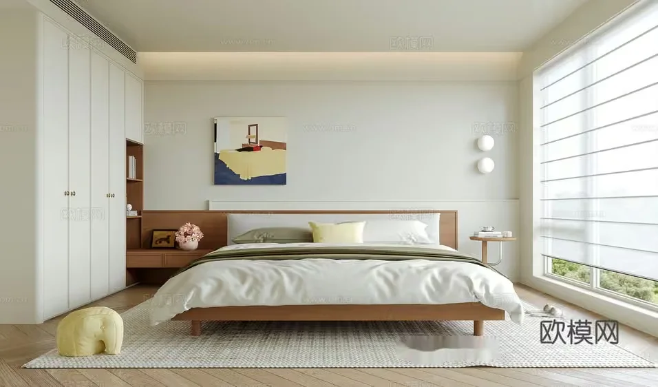 Cozy Bedroom 3D Model – 11650 – CORONA Render