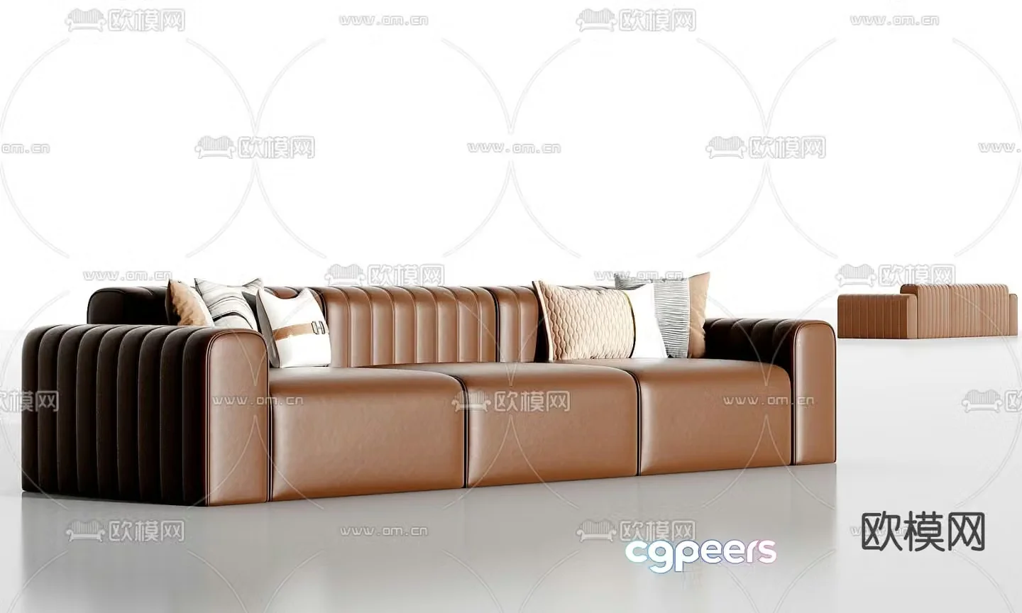 Leisure sofa multi-person sofa 3d model