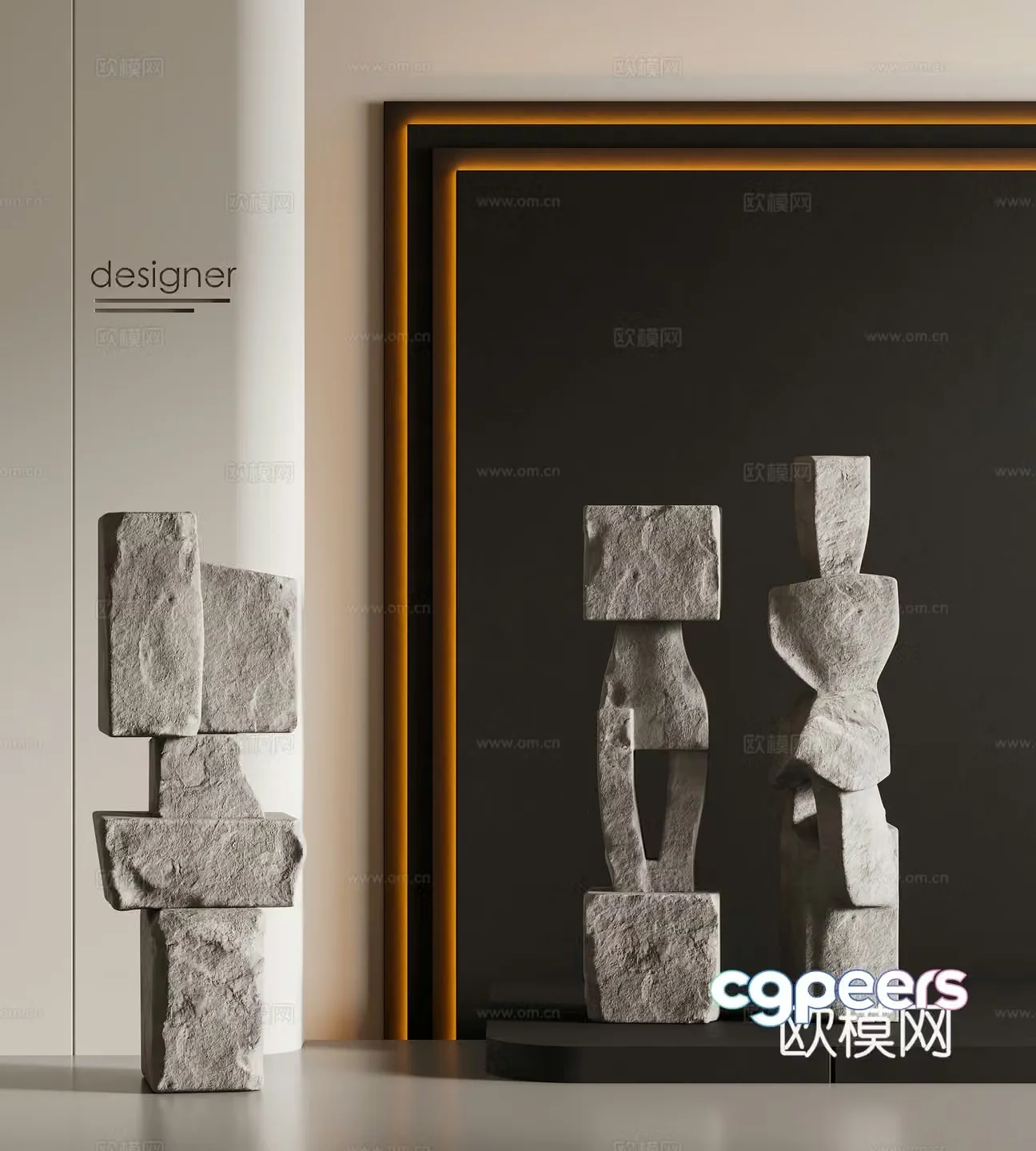 Modern Wasabi Landscape Sculpture Jijifeng Sculpture Stone Sculpture Art Abstract Sculpture Outdoor Stone 3D Model