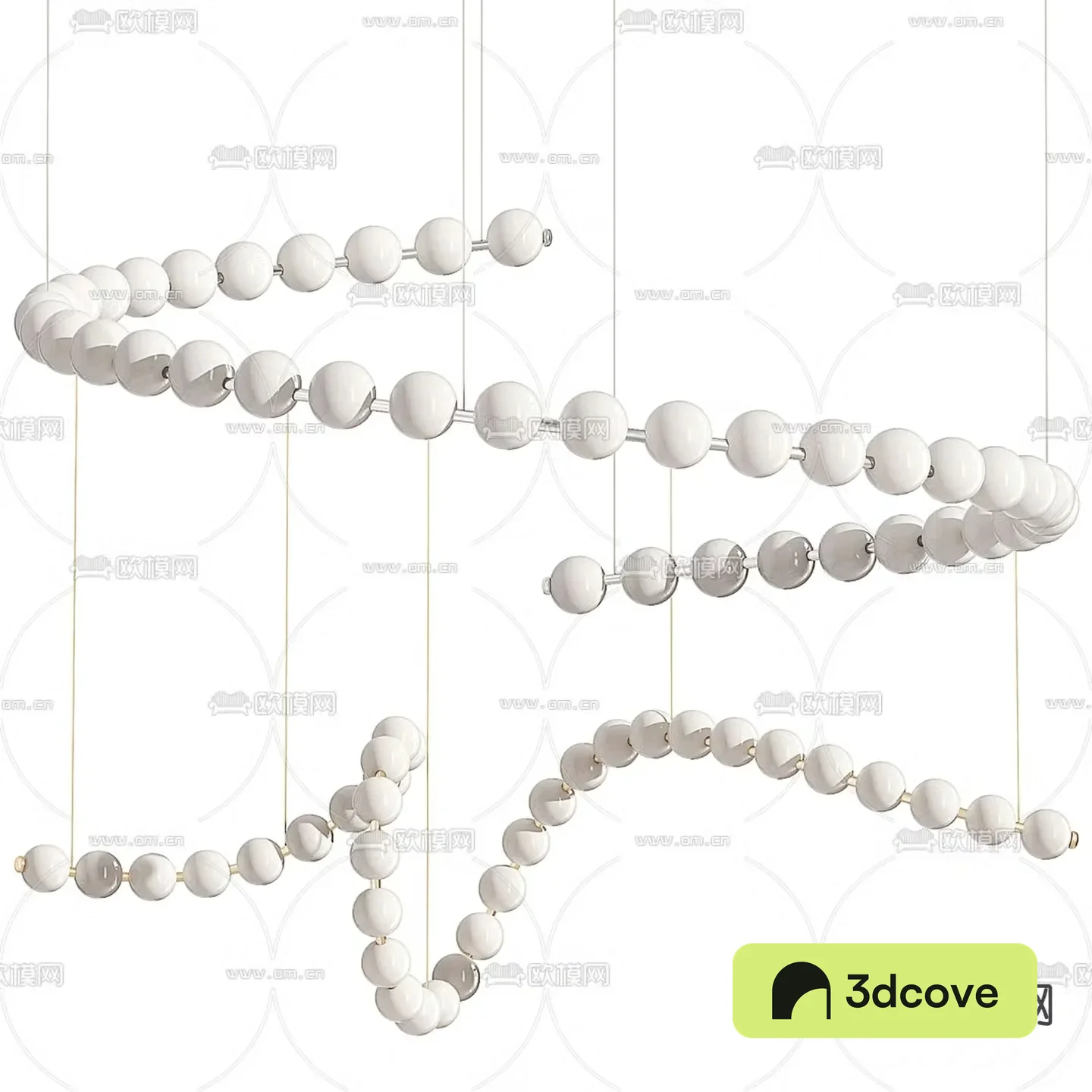 Alora beaded chandelier lobby light