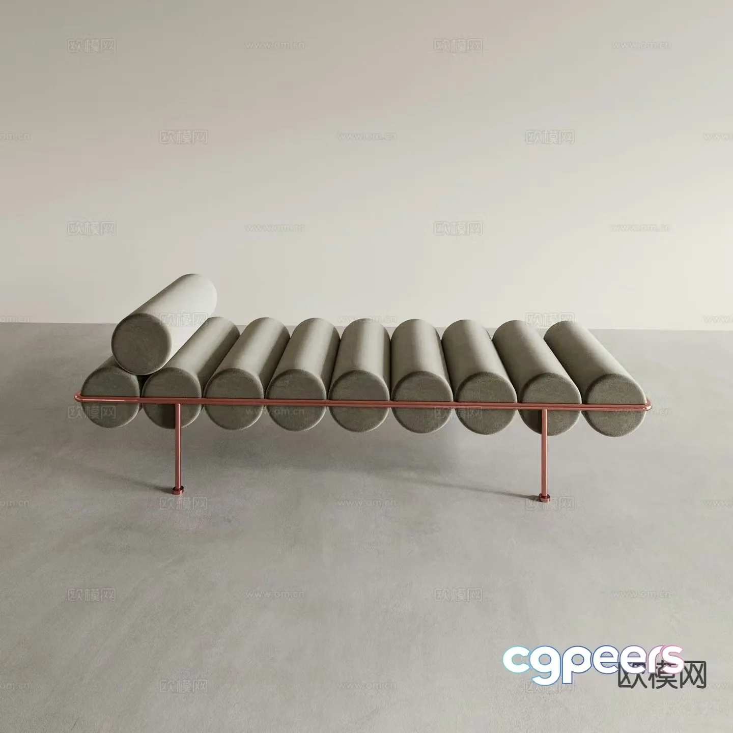 French bench sofa stool sofa chair creative chair 3d model