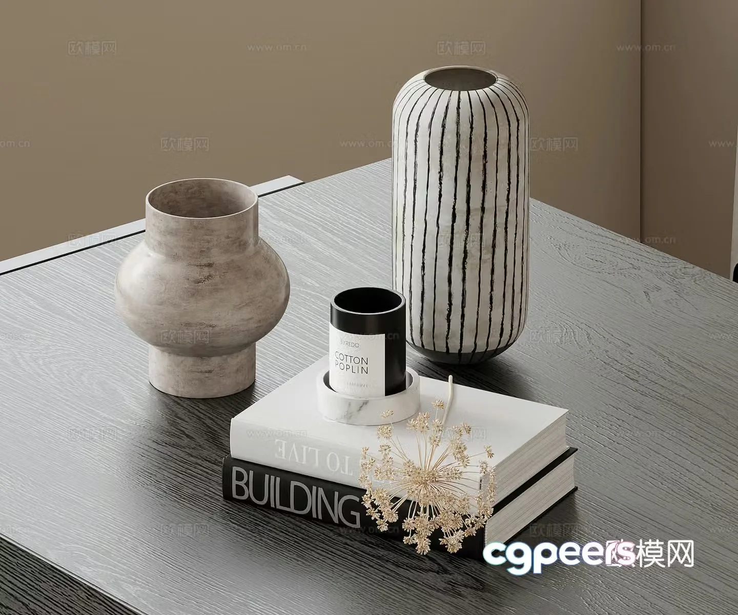 Jewelry ornaments Modern Jewelry ornaments Books and magazines Bottles and jars 3d model