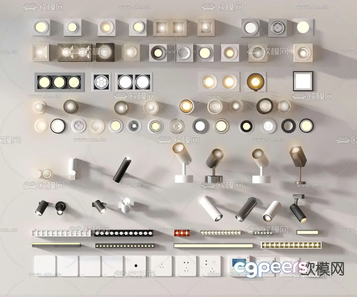 Modern downlight spotlight 3d model