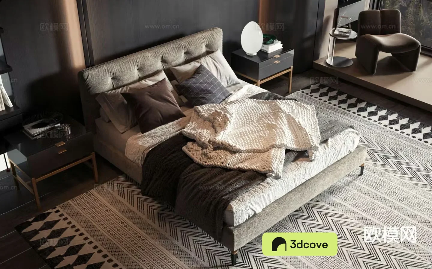Modern double bed