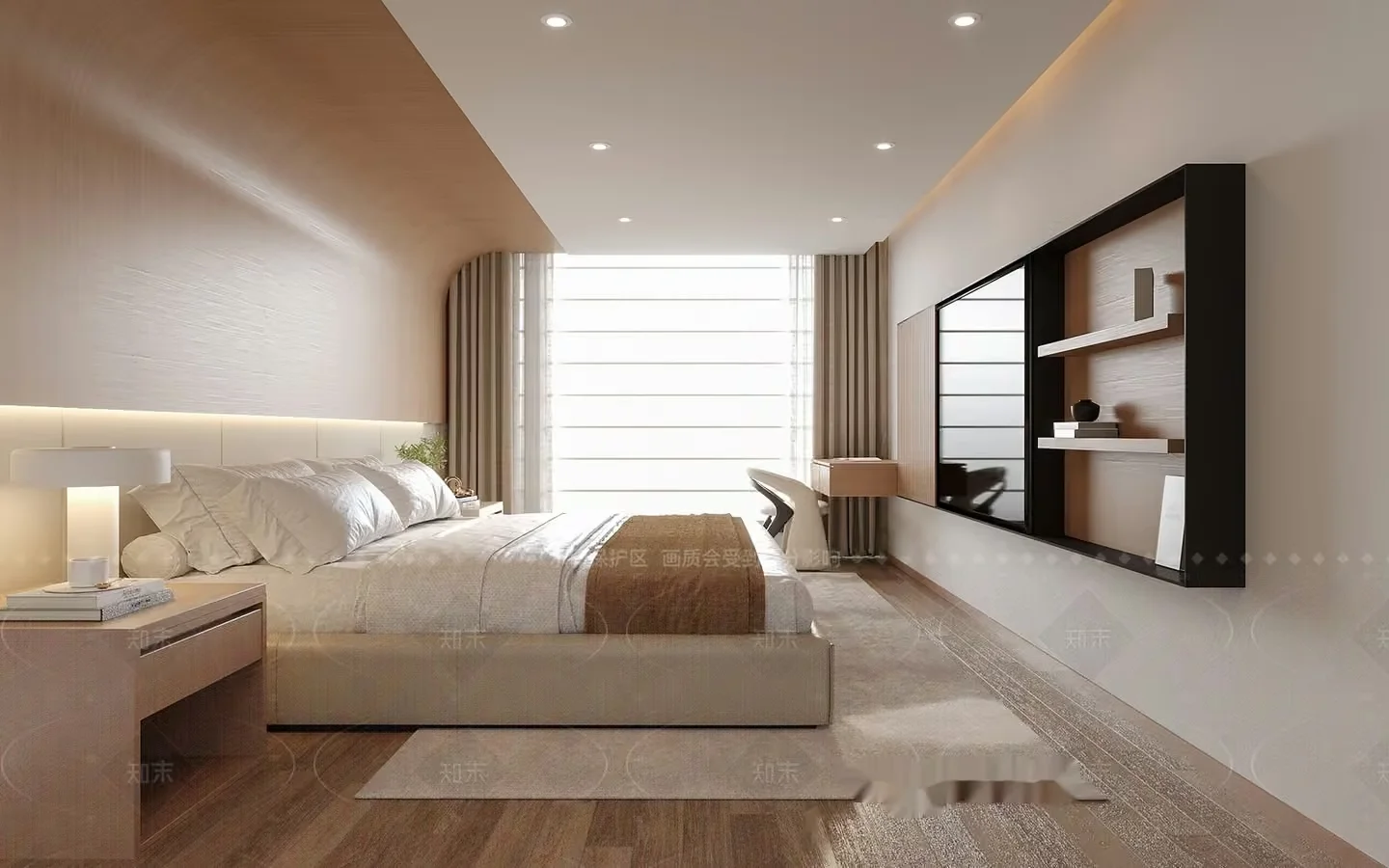 Cozy Modern Bedroom 3D Model – 2369 – VRAY Render