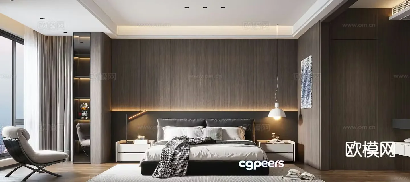 Italian style bedroom master bedroom 3d model