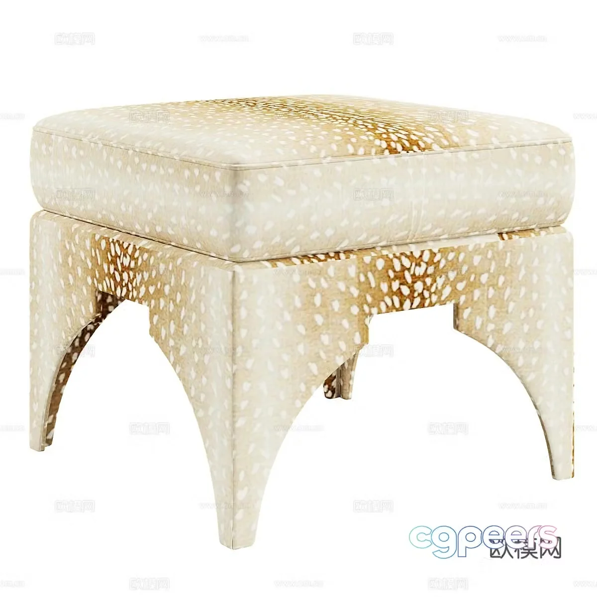 Modern stool sofa stool 3d model
