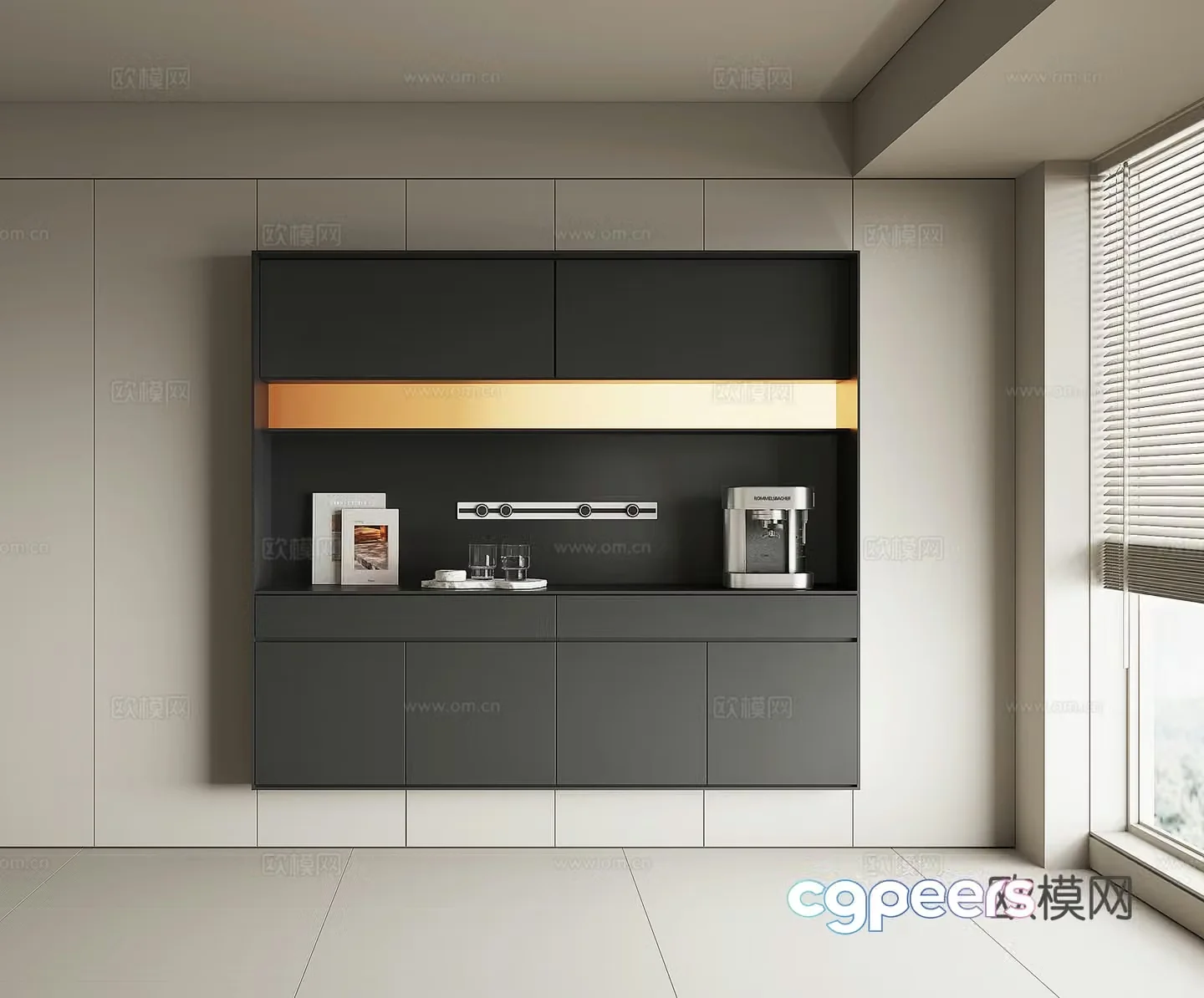 Modern sideboard 3d model