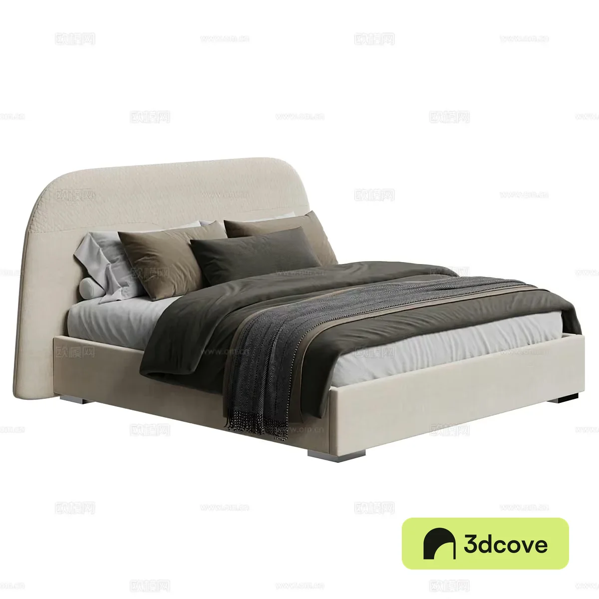 A Modern Beige Bed