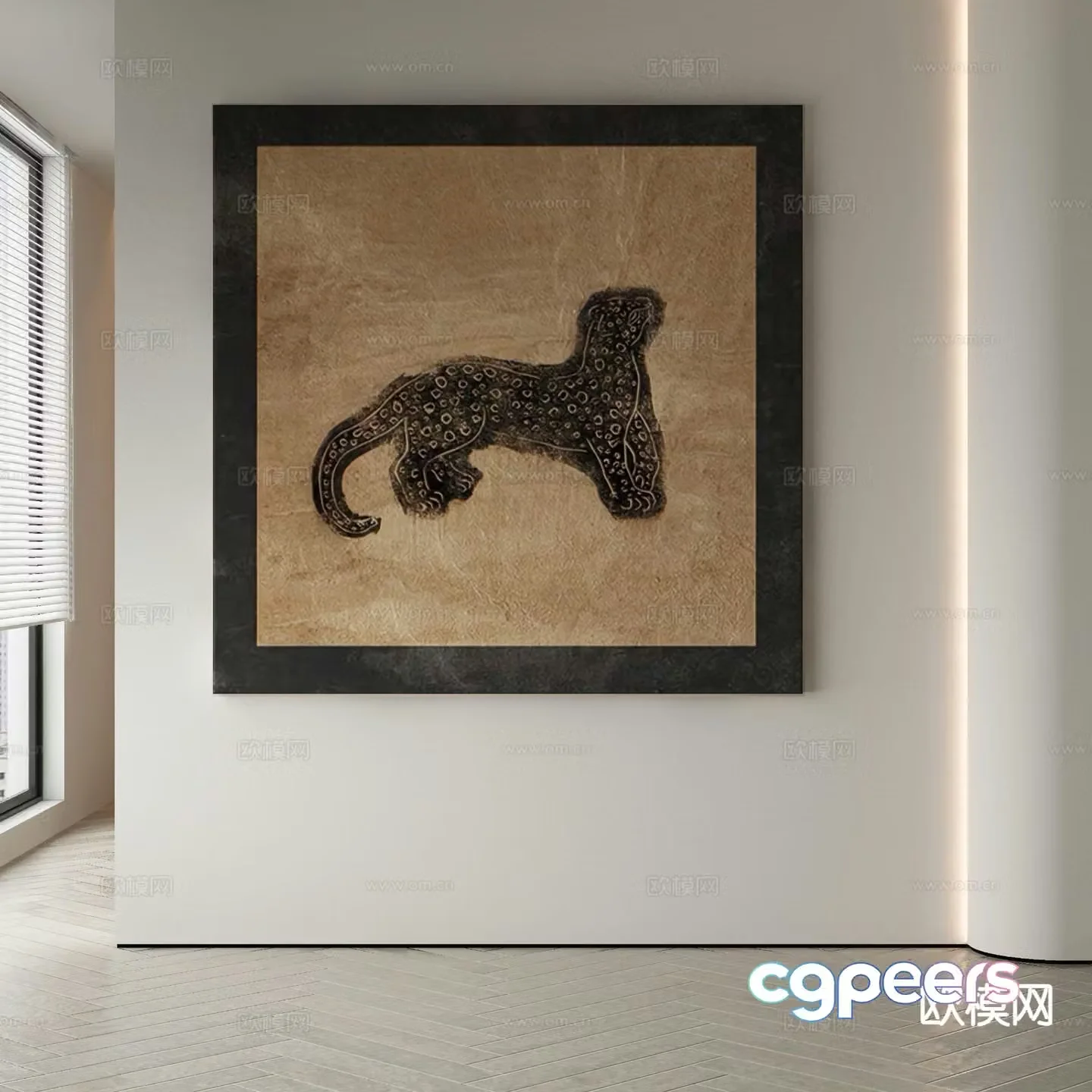 Wabi-sabi art painting texture painting decorative painting 3d model