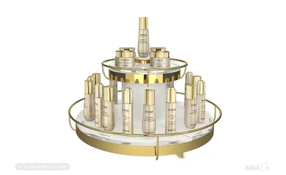 A Collection Of Gold Beauty Products 3D Model – 8572 – VRAY Render