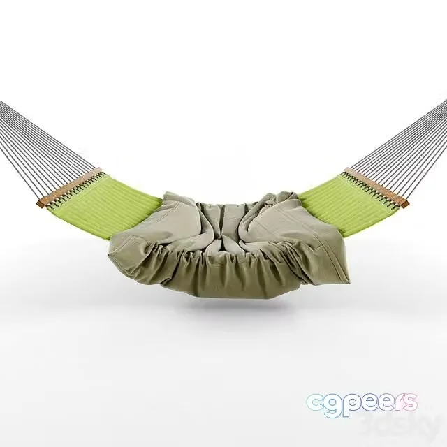 3ds Max Free – Hammock with wood railings