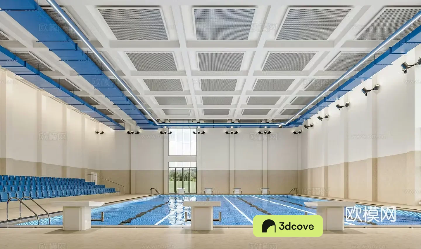 Modern swimming pool stand indoor swimming pool swimming area