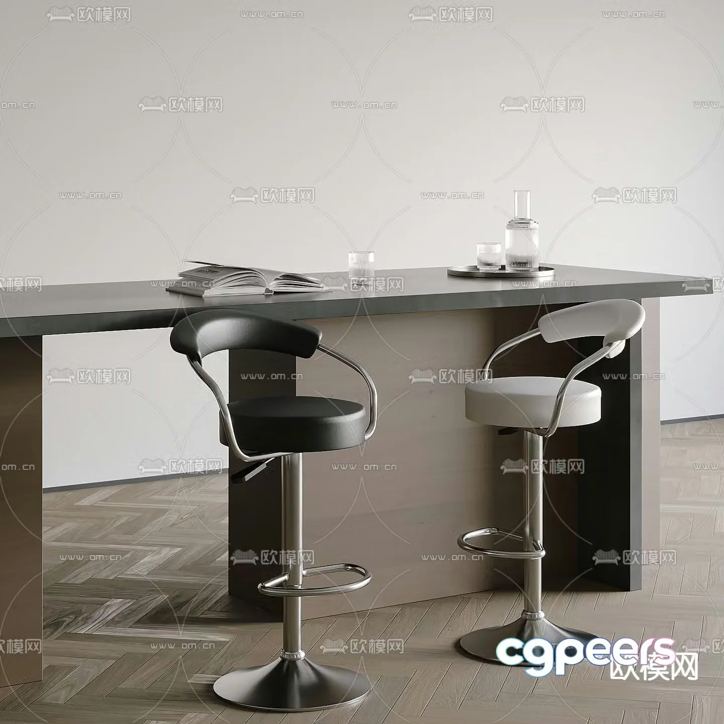 Modern bar stool bar stool 3d model