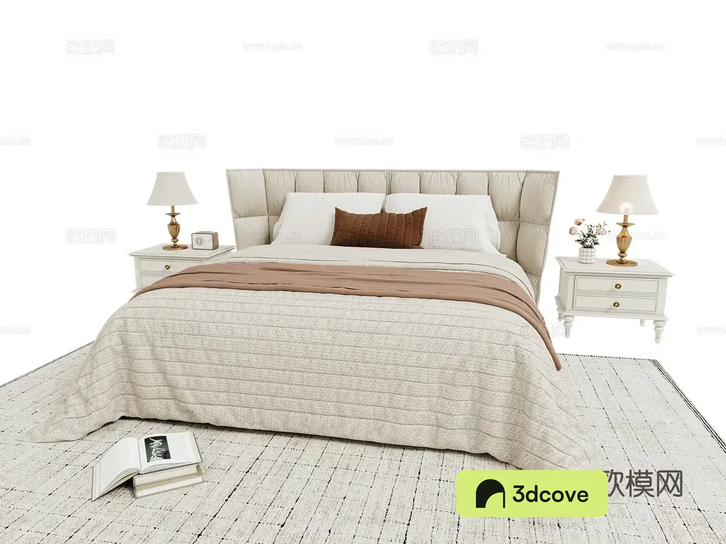 Cream style double bed
