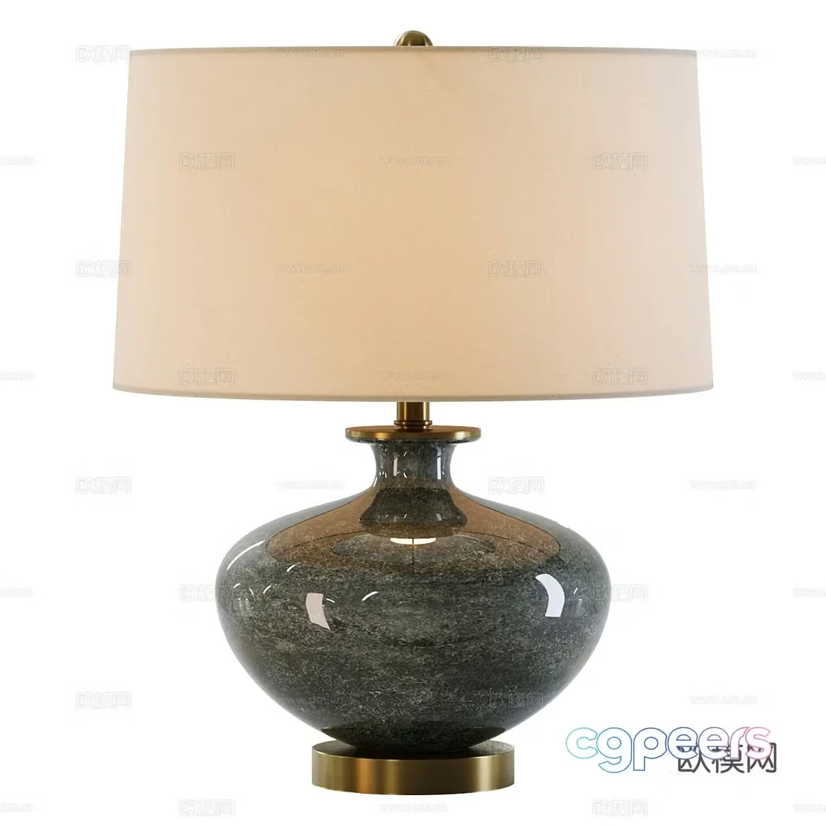 New Chinese style light luxury desk lamp 3D model