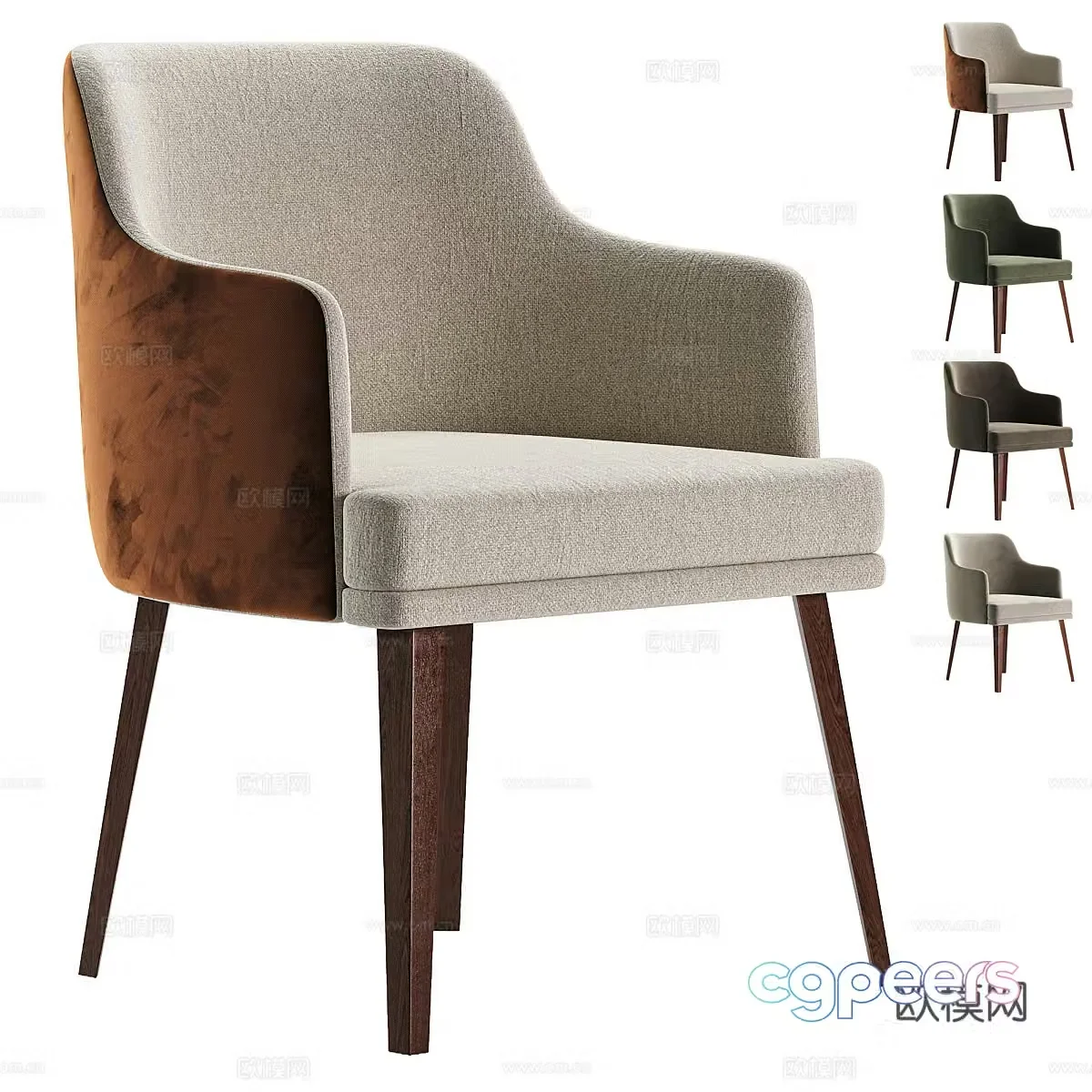 Margot dining chair 3d model