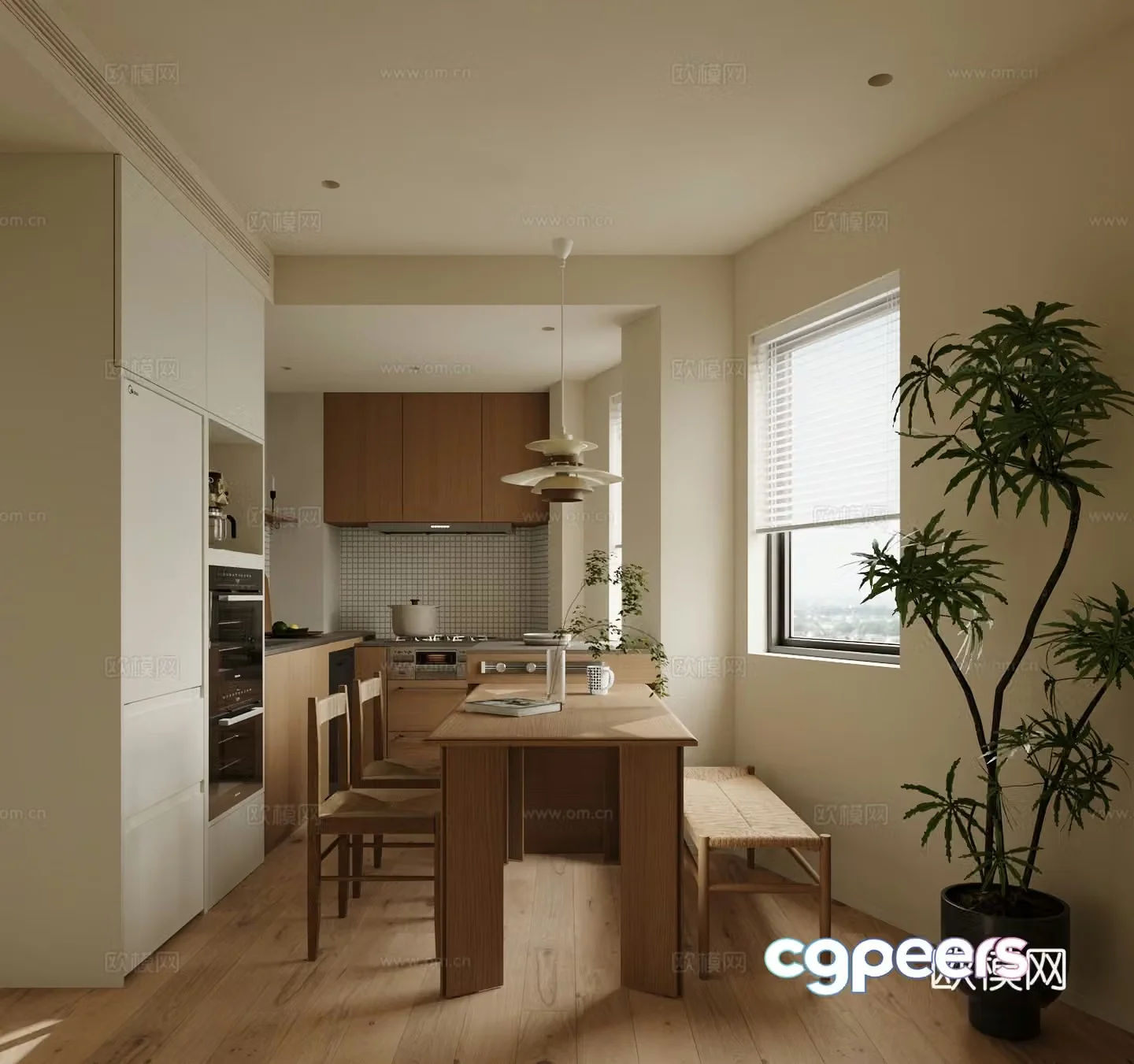 Modern restaurant kitchen 3d model