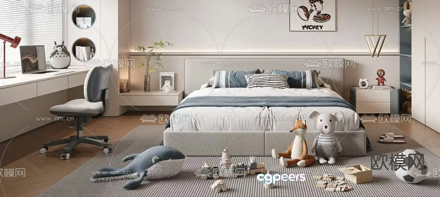 children’s bed child’s bed 3d model
