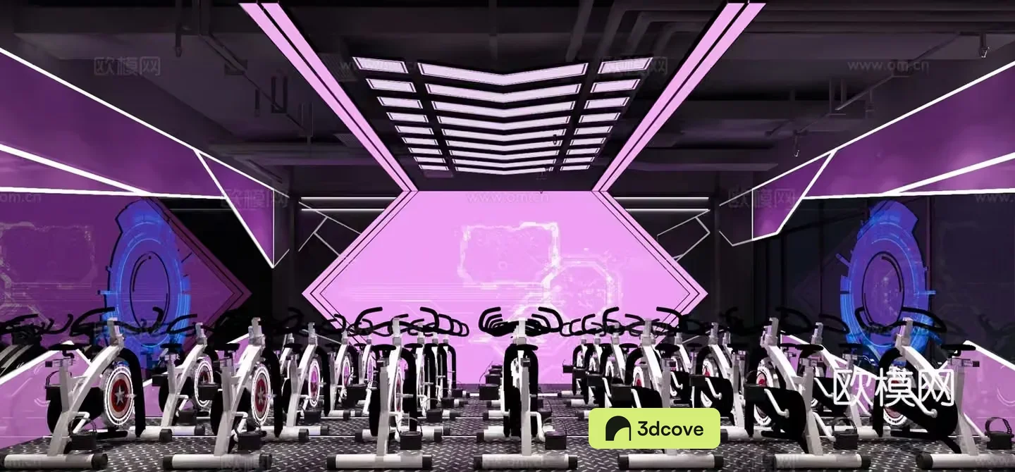 Modern cycling room gym