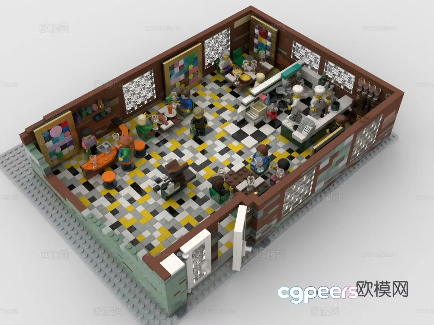 LEGO LEGO Toys Building Blocks Supermarket Convenience Store Indoor Shopping Mall Indoor Store 3D Model