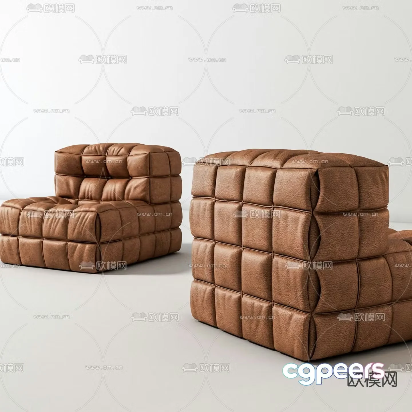 Italian style lazy sofa 3d model