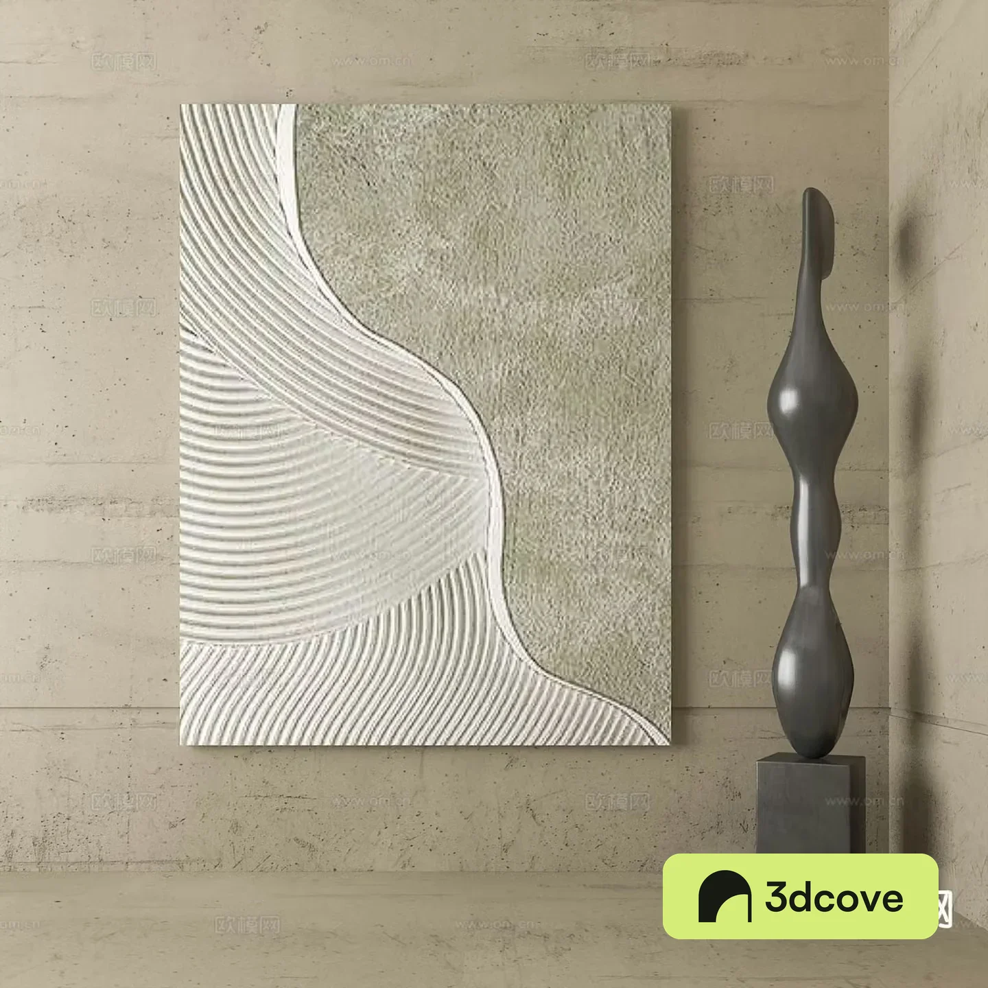 Wabi-sabi style texture painting decorative painting