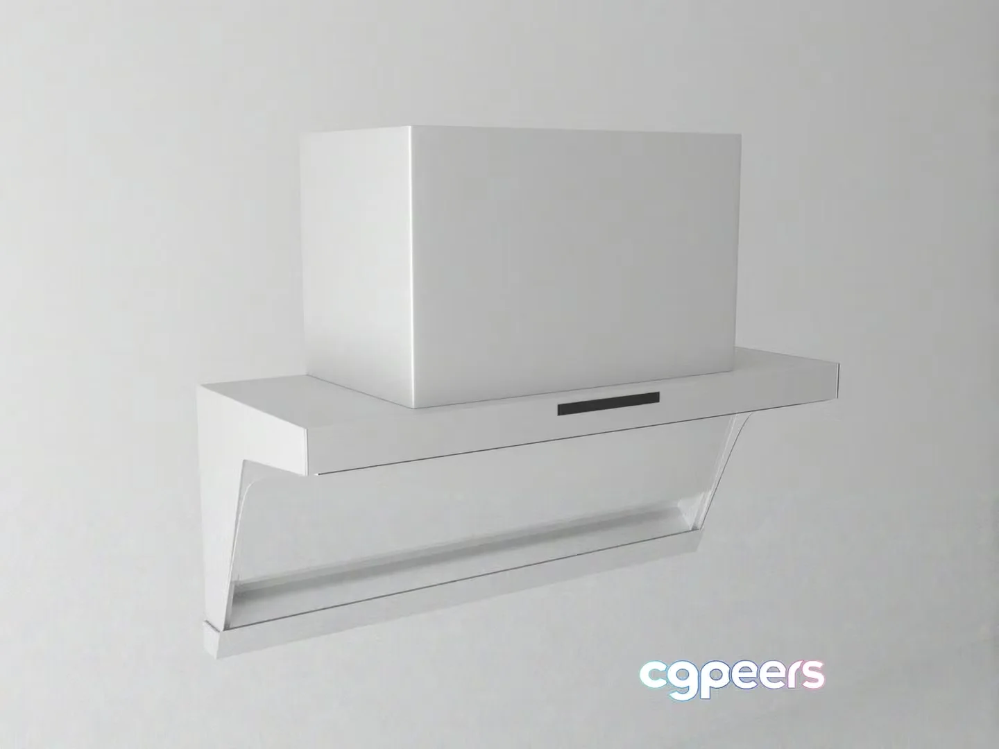 Modern White Shelf 3D Model – 10933 – VRAY Render