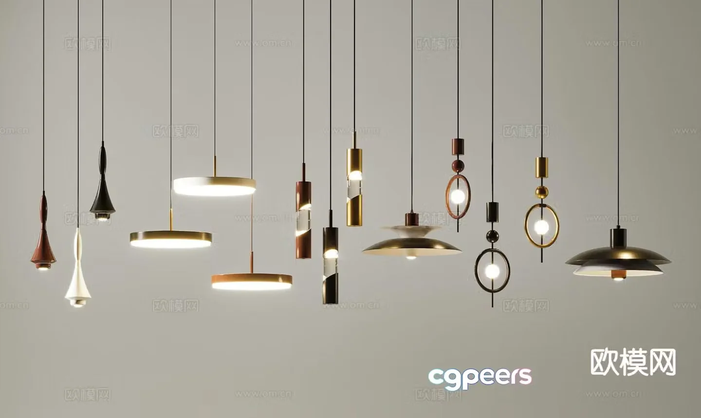 Modern chandelier small chandelier 3d model