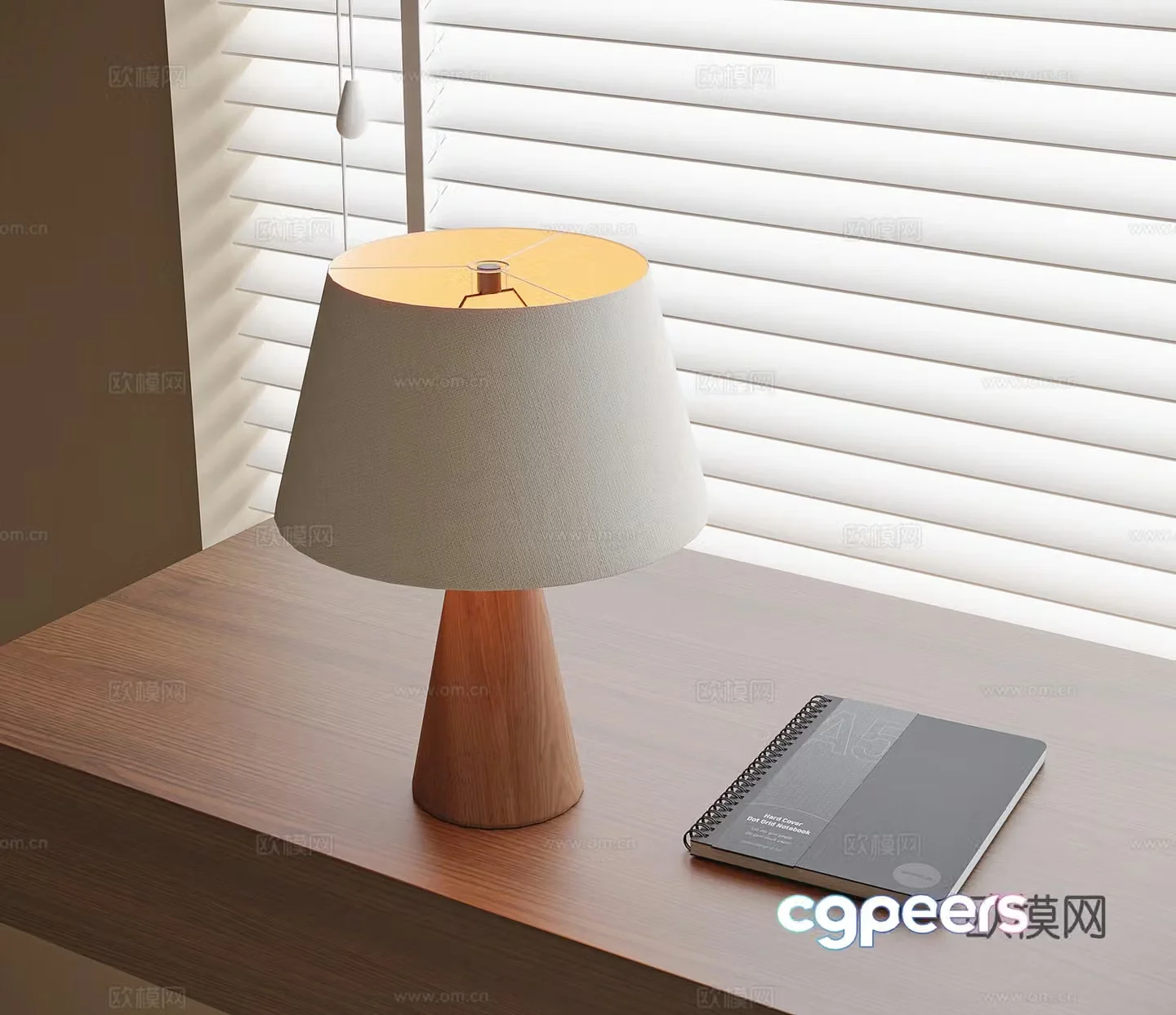 Medieval style desk lamp 3d model