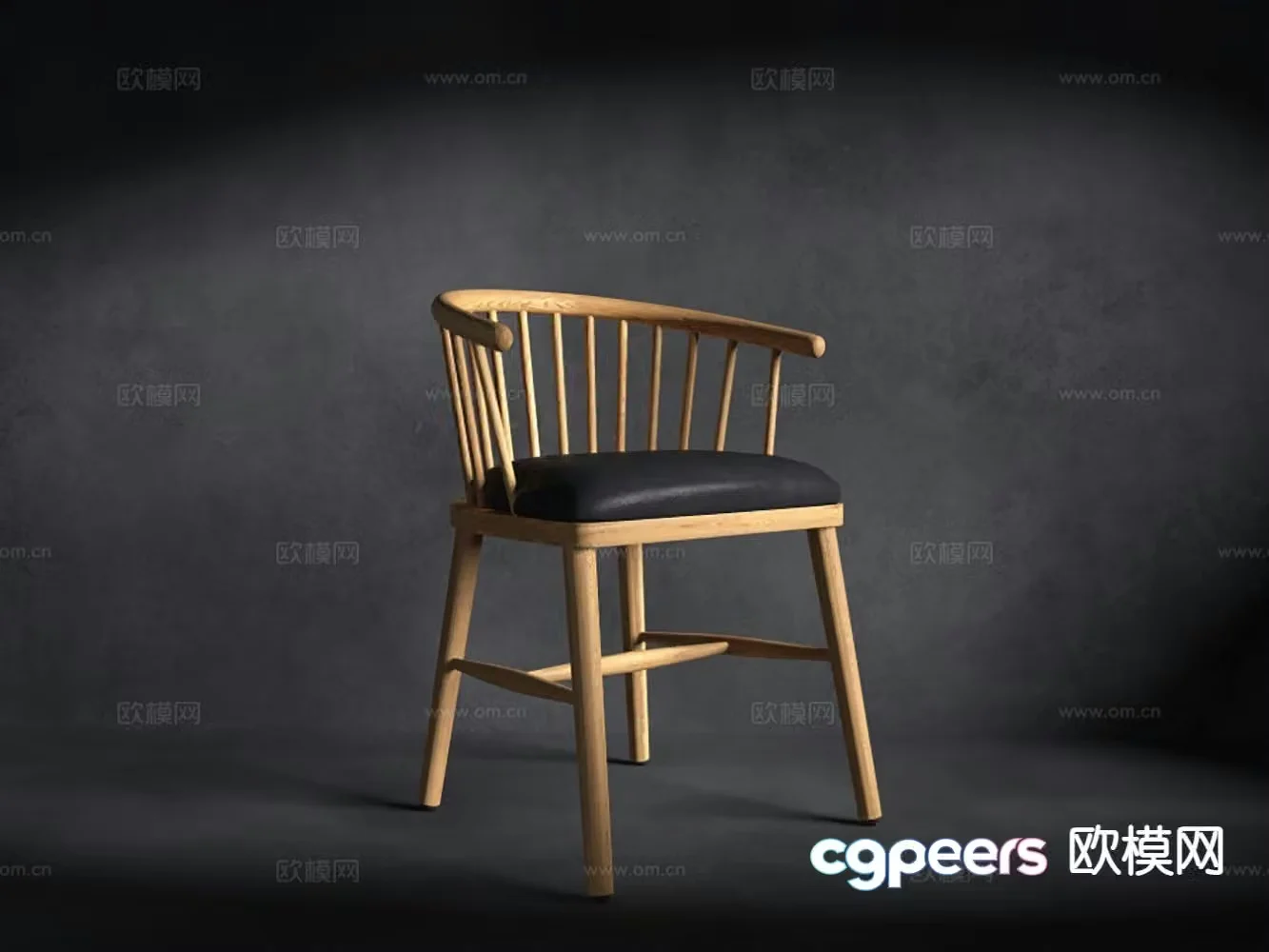 New Chinese style wooden chair chair armchair 3d model