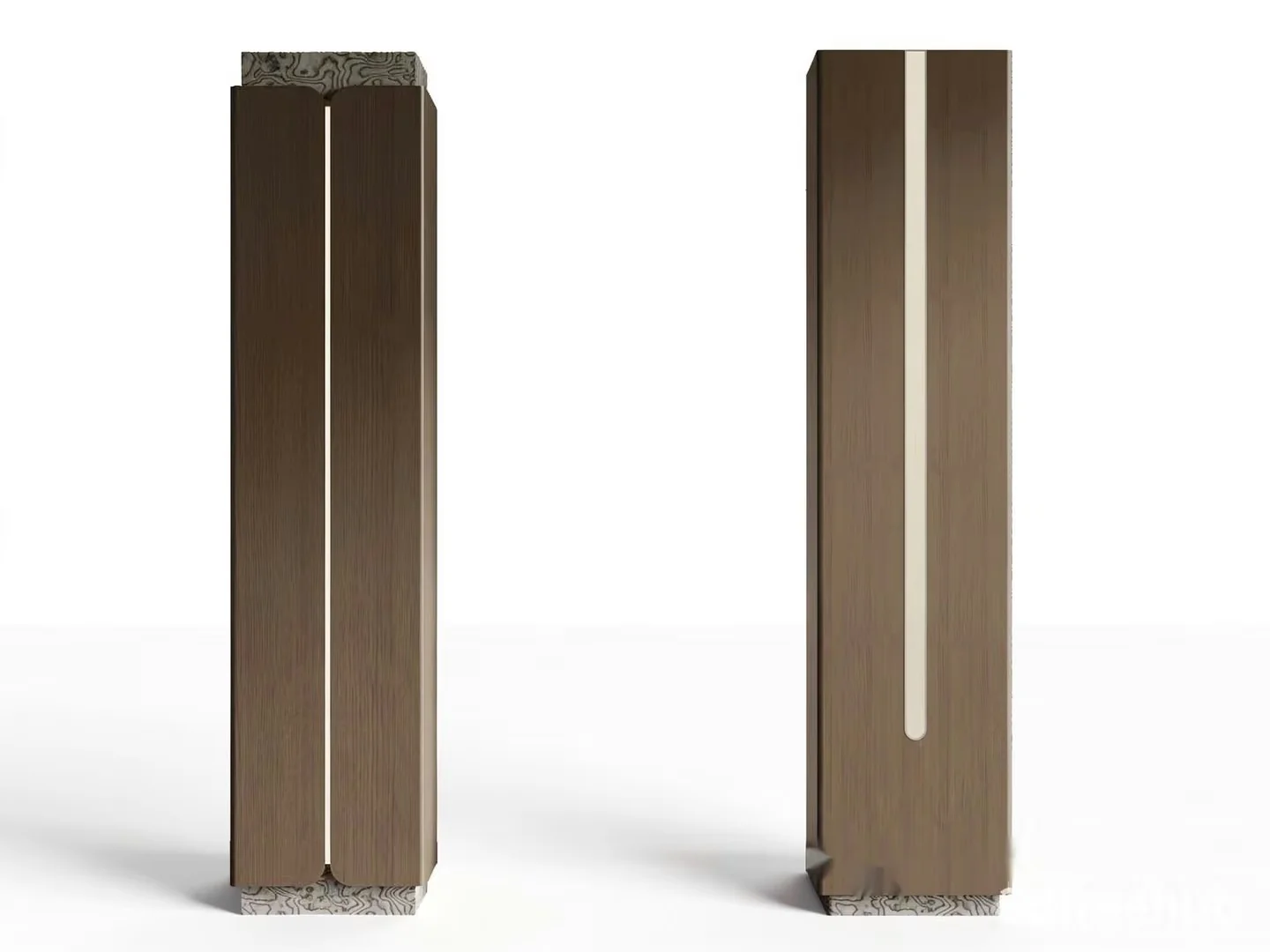 Two Tall Wooden Bookshelves 3D Model – 21317 – VRAY Render