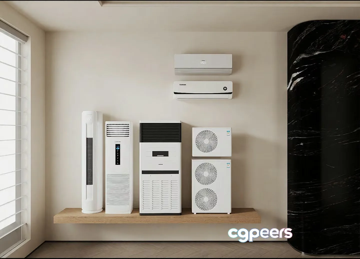 Modern Air Conditioning Units 3D Model – 17533 – CORONA Render