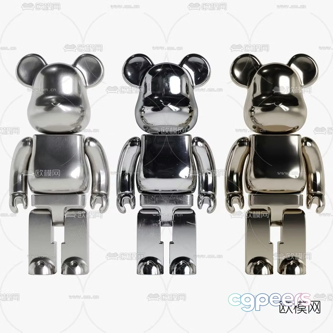 Modern Bearbrick trendy doll bear 3d model