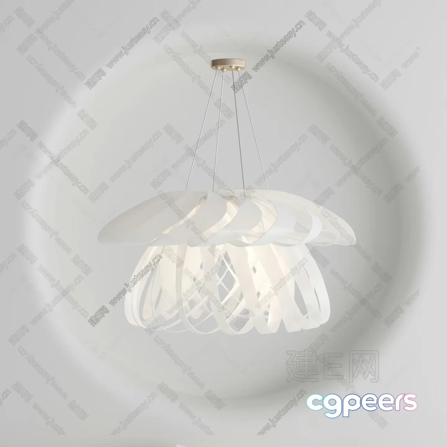 Gold Light Fixture 3D Model – 1903 – VRAY Render