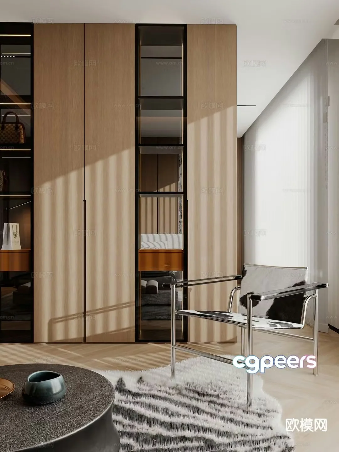 Modern stainless steel chair armchair single chair 3d model