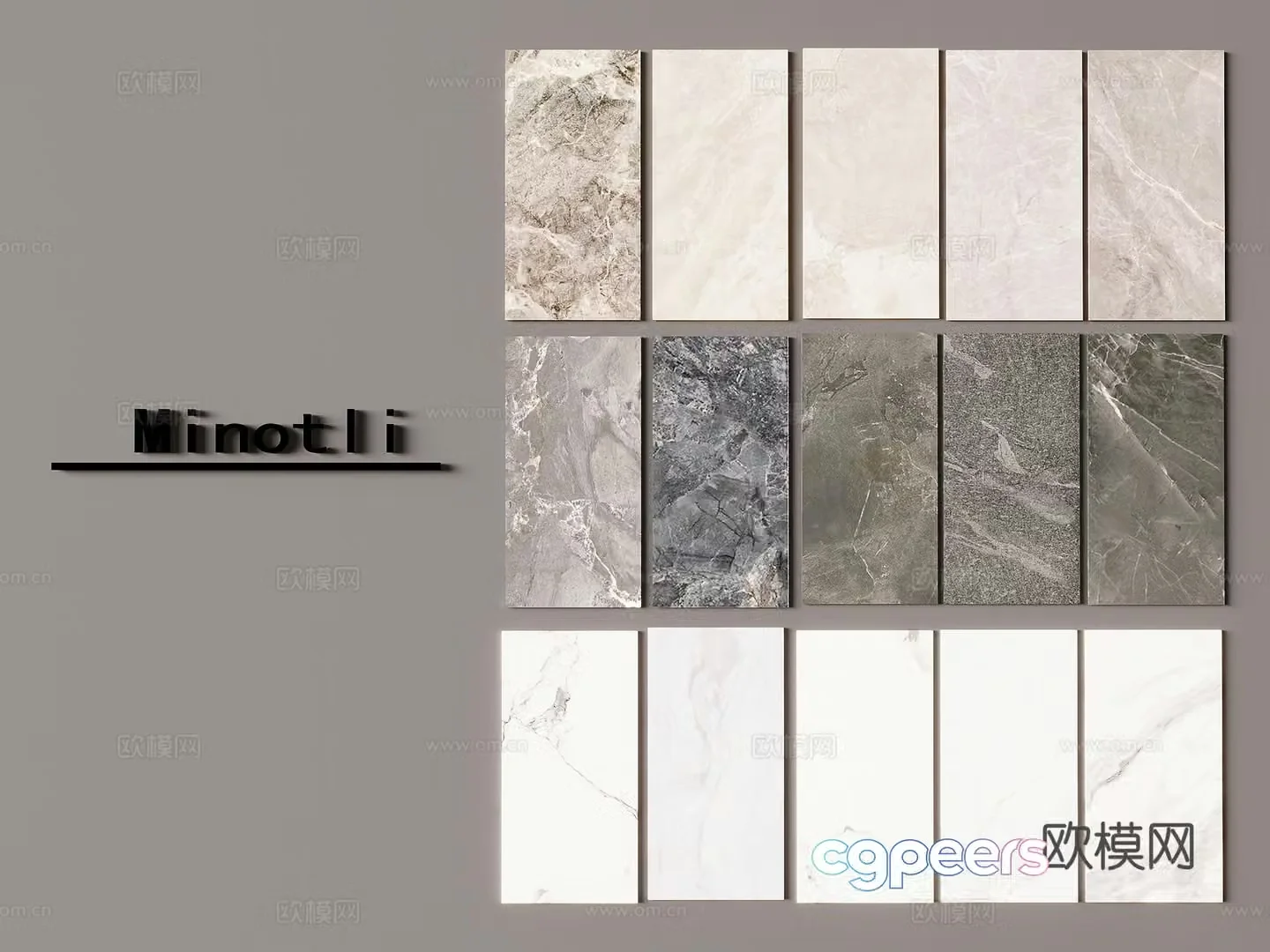 Stone wall panel Stone background board Marble background board 3d model