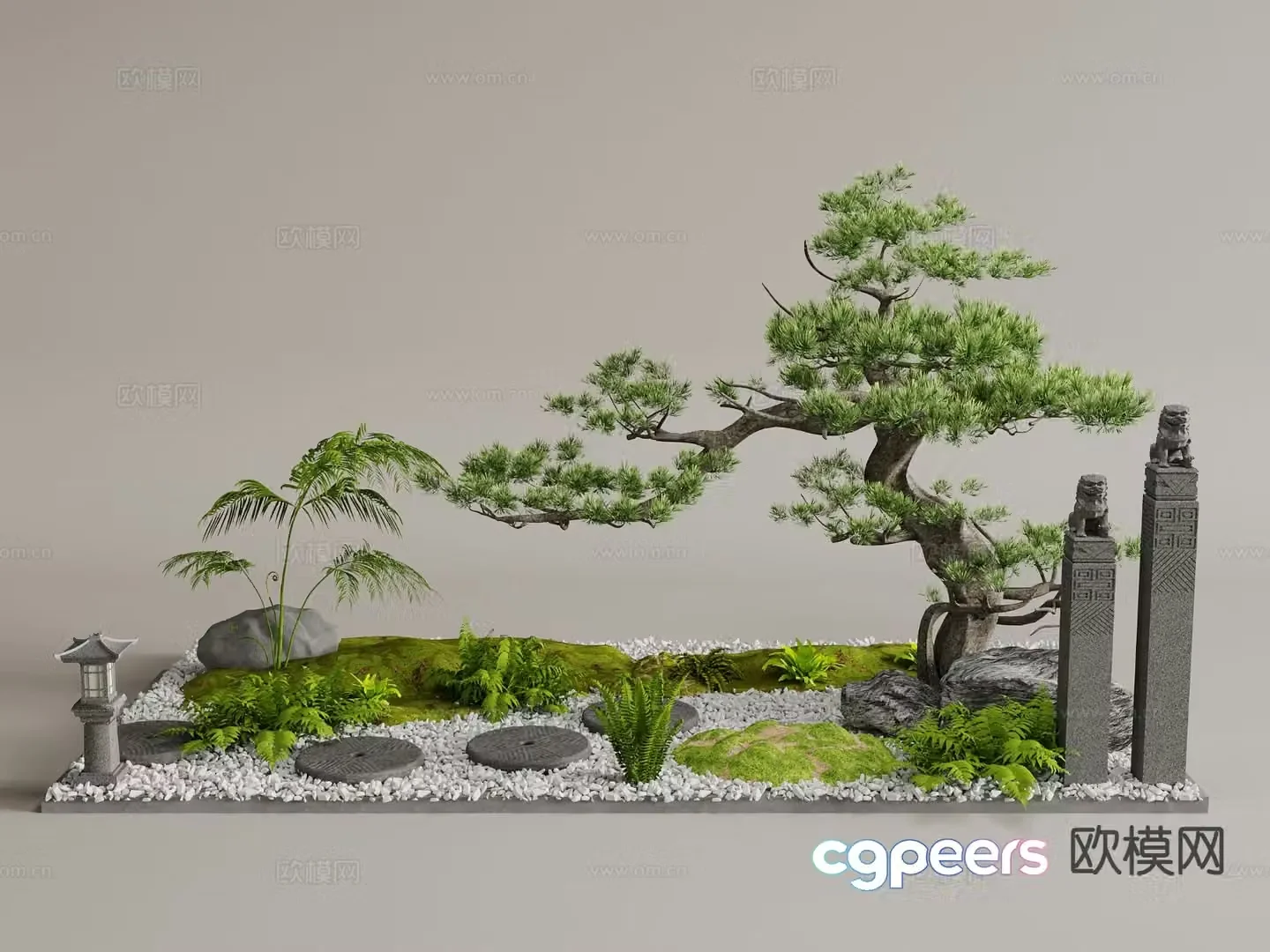 Courtyard sketch landscape sketch 3d model