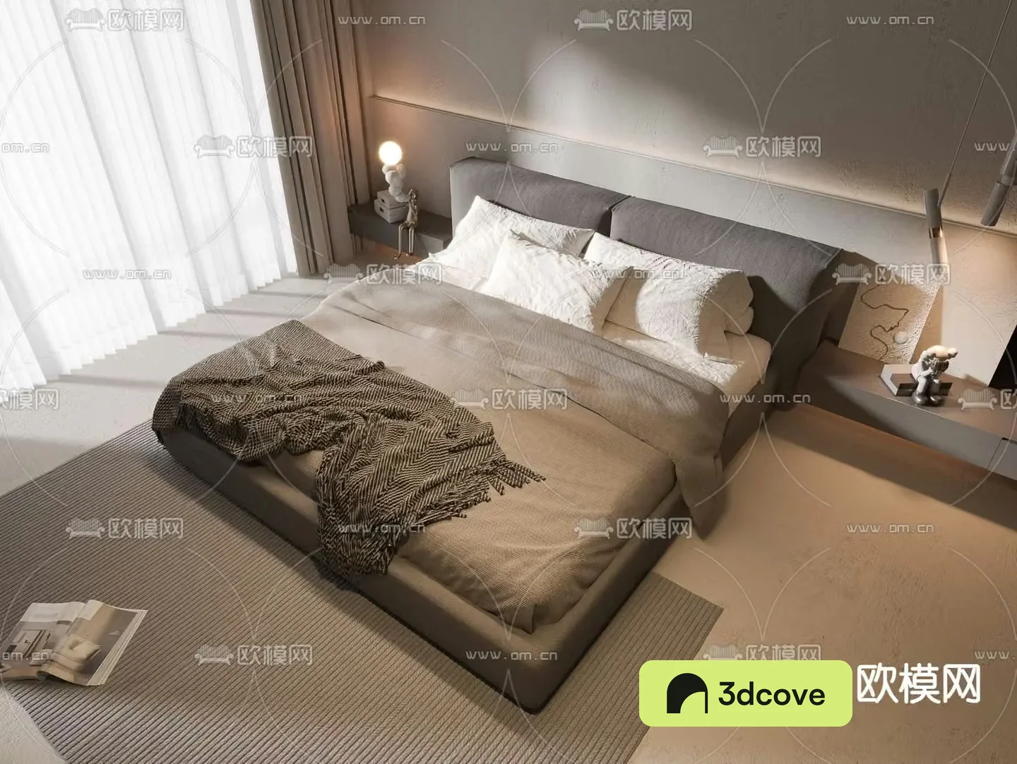 Wabi-sabi double bed