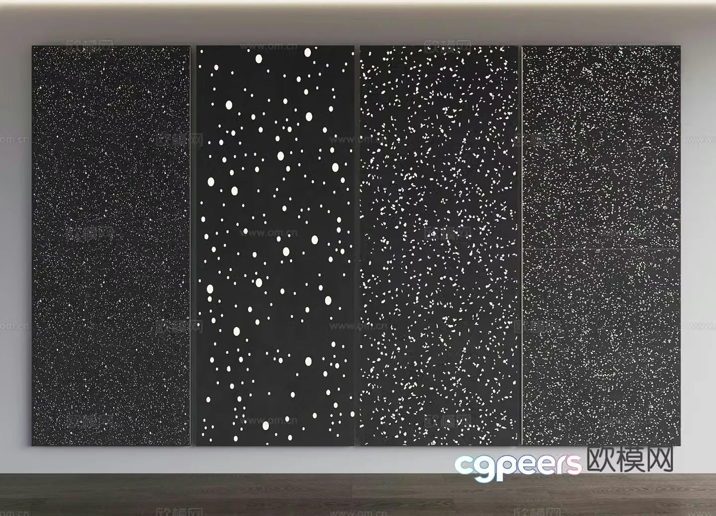 Translucent background wall Luminous background wall 3D model