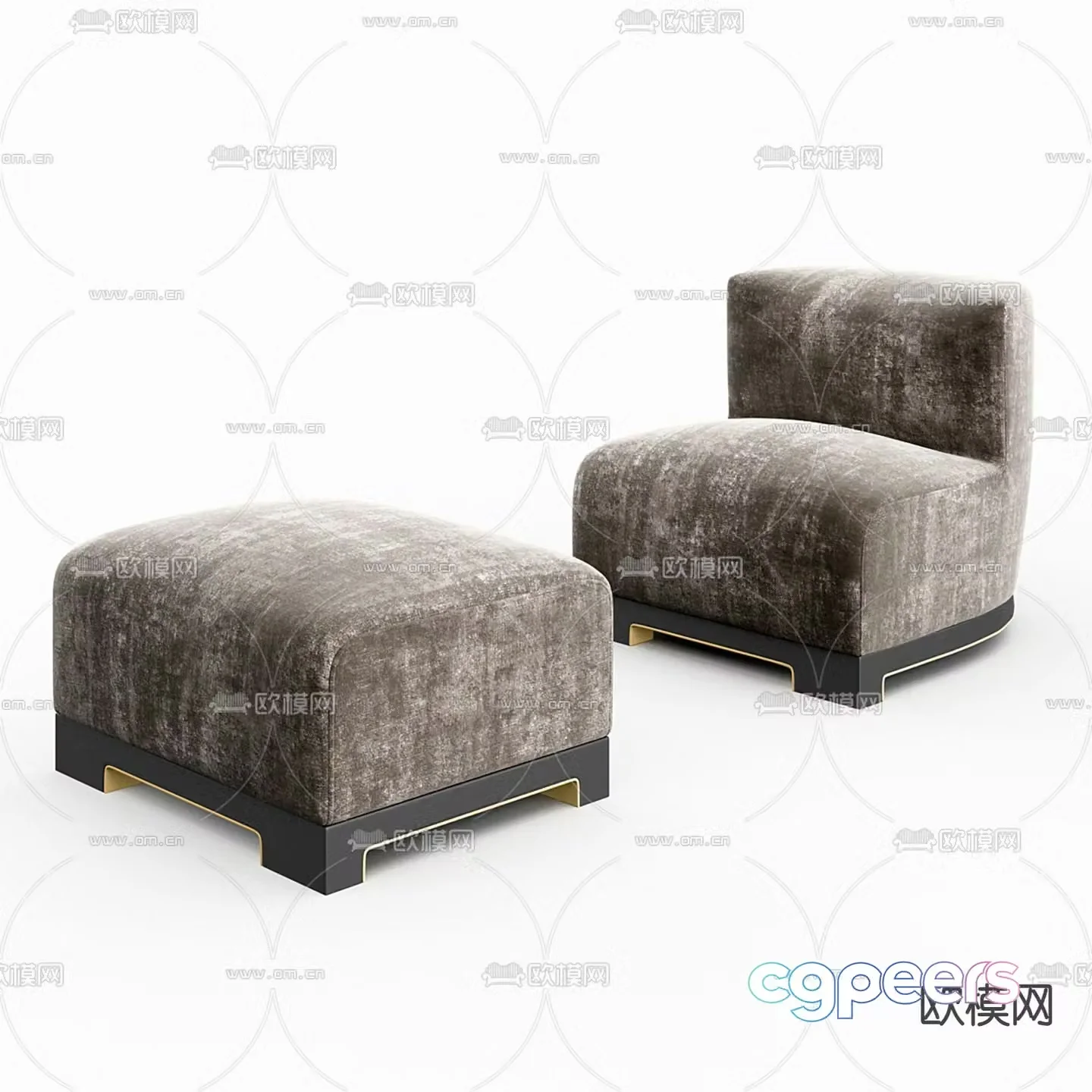 Achille Salvagni single sofa 3d model