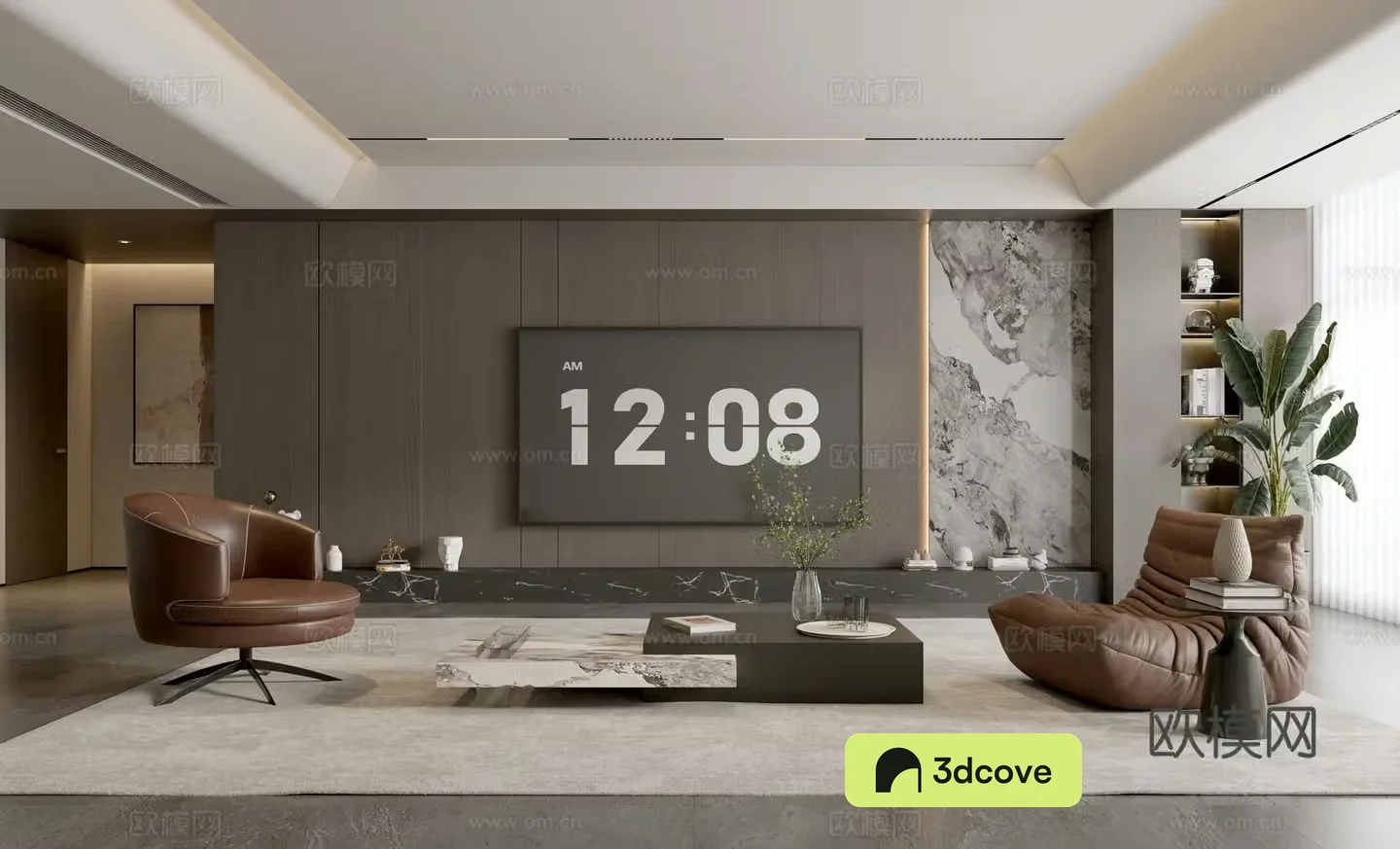 Modern Italian living room light luxury sofa coffee table combination sofa background wall villa living room
