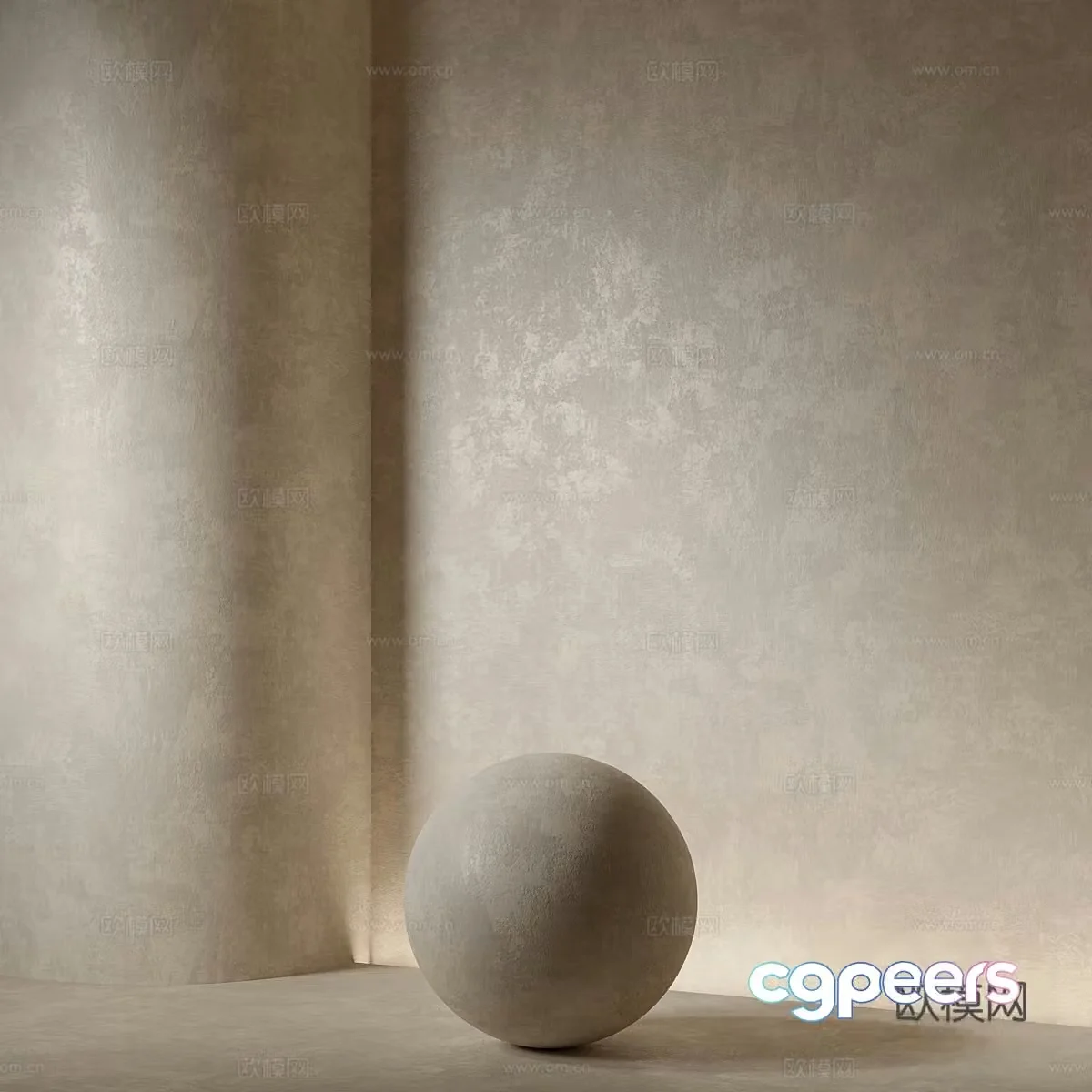 Microcement wall art paint latex paint cement wall 3d model